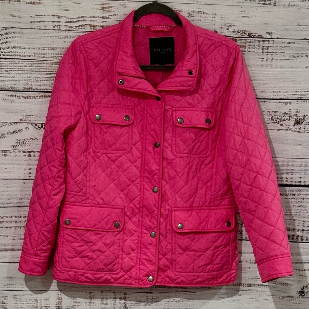 Talbots Women's Vibrant Pink Utility Jacket